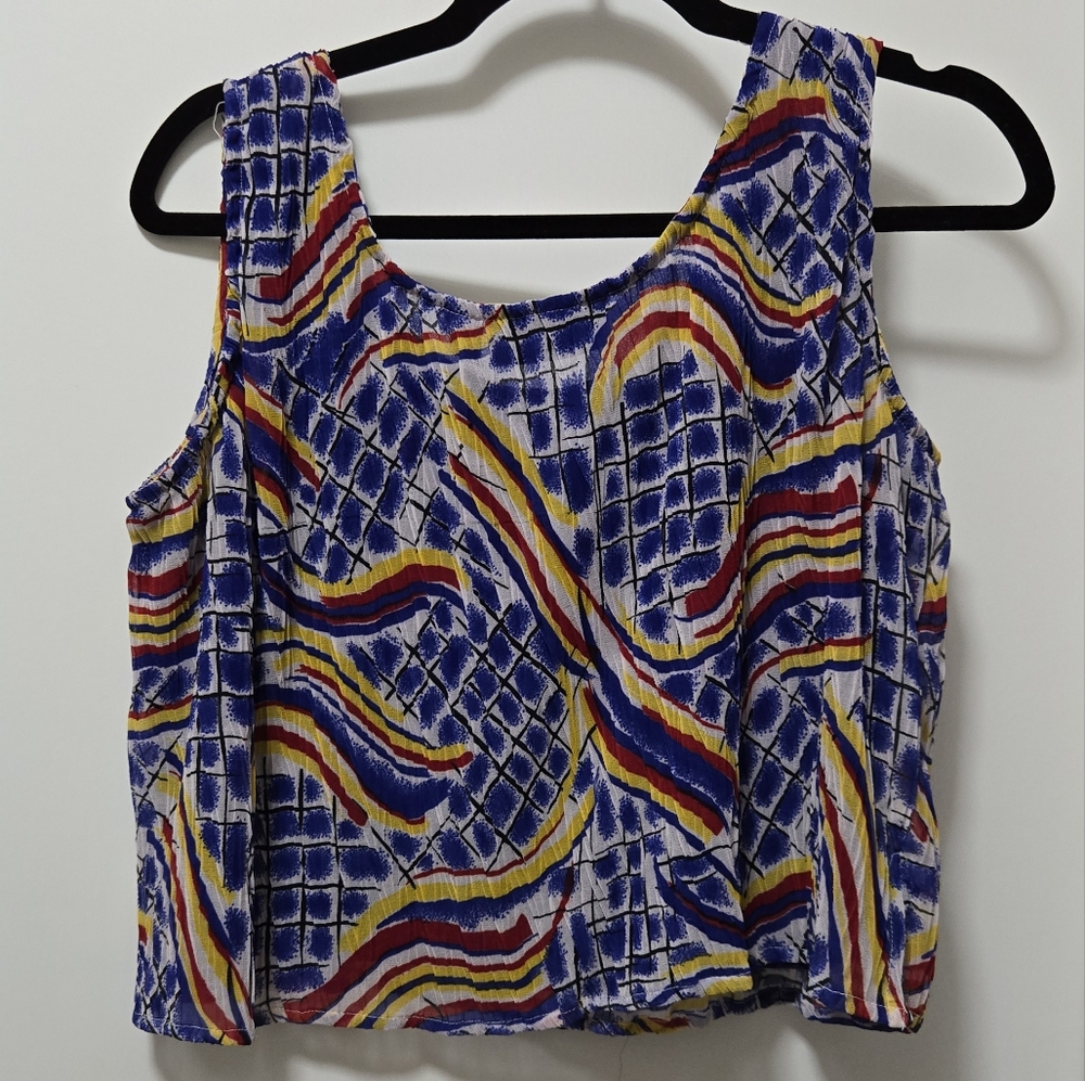 Vintage Colorful Cropped Tank Top